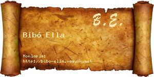 Bibó Ella névjegykártya